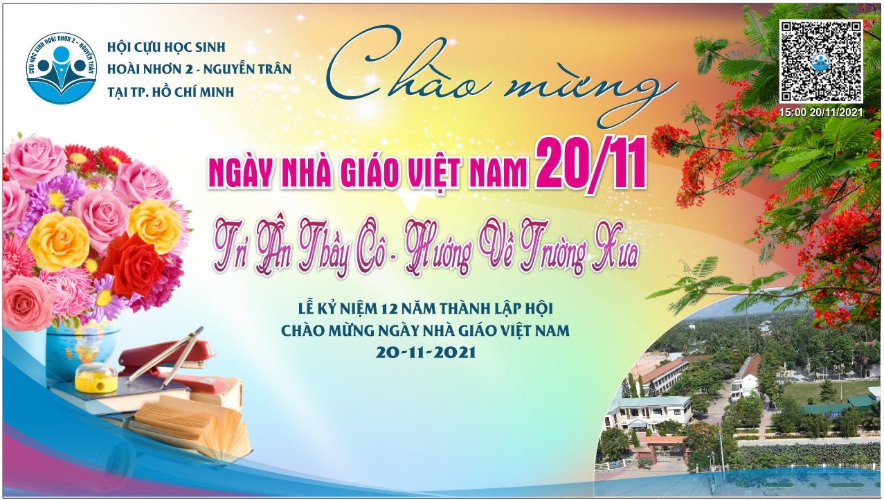 Thư mời họp mặt cựu giáo viên học sinh Hoài Nhơn 2 Nguyễn Trân 20/11/2021